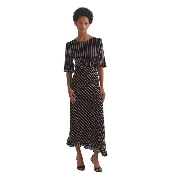 SALONI | Dresses | Saloni Vida Velvet Dress In Photos Noir | Poshmark